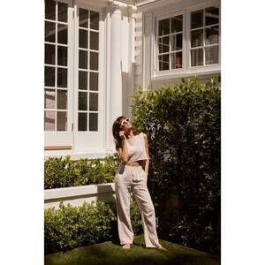 NEW SUNDAY RITUAL olga textured pants in cream
